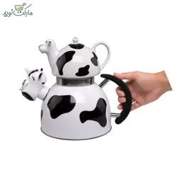 کتری قوری طرح گاو مشکی