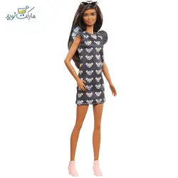 عروسک باربی Fashionistas با پیراهن موشی کد 140#