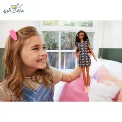 عروسک باربی Fashionistas با پیراهن موشی کد 140#