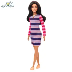 عروسک باربی Fashionistas با لباس راه‌راه کد 147#