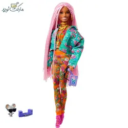 عروسک باربی با ژاکت گل‌دار سری Extra