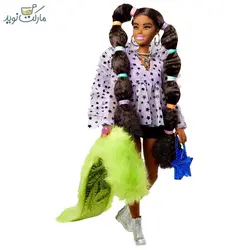عروسک باربی با شال خزدار سری Extra