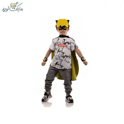 ماسک،شنل و مچ‌بند مدل گربه‌سیاه