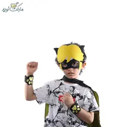 ماسک،شنل و مچ‌بند مدل گربه‌سیاه
