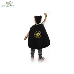 ماسک،شنل و مچ‌بند مدل گربه‌سیاه