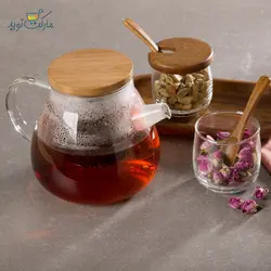 قوری شیشه‌ای با صافی بنتاتی مدل BN1682