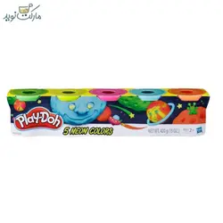 ست ۵ تایی نئونی خمیر بازی Play Doh مدل سیاره‌ها