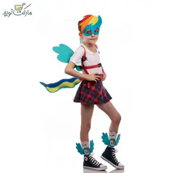 ست پوشیدنی و ماسک پونی رینبودش