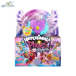 عروسک هچیمال پیکسی مدل قلب بنفش بال آبی سورپرایزی سری Riders