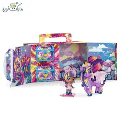 عروسک هچیمال پیکسی مدل قلب بنفش بال آبی سورپرایزی سری Riders