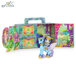 عروسک هچیمال پیکسی مدل قلب آبی بال بنفش سورپرایزی سری Riders