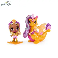 عروسک هچیمال پیکسی مدل قلب زرد بال صورتی سورپرایزی سری Riders