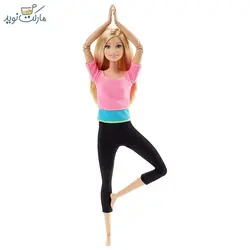 عروسک باربی یوگا با لباس صورتی