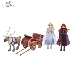 عروسک السا و آنا با سورتمه