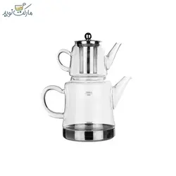 کتری و قوری شیشه‌ای کاراجا مدل Dora