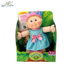 عروسک Cabbage با پیراهن آبی خال‌خالی