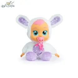 عروسک گریه‌ ای مدل لباس خرگوشی بنفش