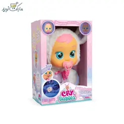 عروسک گریه‌ ای مدل لباس خرگوشی بنفش