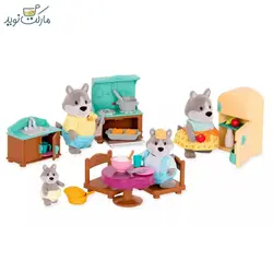 ست لوازم آشپزخانه عروسک‌های خانواده Li’l Woodzeez