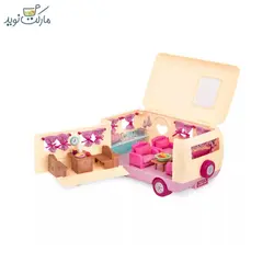 ماشین با تریلر کمپ عروسک‌های خانواده Li’l Woodzeez