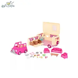 ماشین با تریلر کمپ عروسک‌های خانواده Li’l Woodzeez