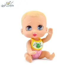 عروسک نوزاد با پیشبند قورباغه سری Sparkle Sweet Hearts