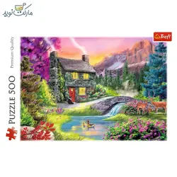 پازل 500 تکه ترفل کلبه سنگی در کوهستان