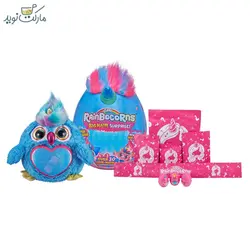 عروسک سورپرایزی رینبوکورنز Big Hair Surprise با شاخ آبی‌و‌سبز