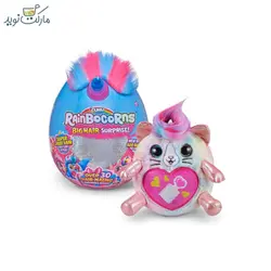 عروسک سورپرایزی رینبوکورنز Big Hair Surprise با شاخ صورتی‌و‌آبی