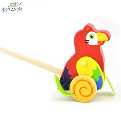 واکر عصایی چوبی مدل طوطی قرمز پیکاردو