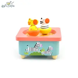 جعبه موزیکال چوبی پیکاردو مدل گورخر و زرافه