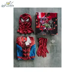 لباس اسپایدرمن با نقاب و دستکش سایز S