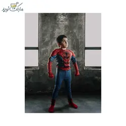 لباس اسپایدرمن با نقاب و دستکش سایز S