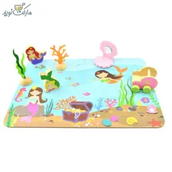 ست بازی پری دریایی چوبی پیکاردو با کیف فلزی