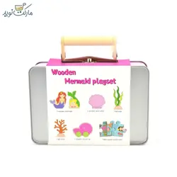 ست بازی پری دریایی چوبی پیکاردو با کیف فلزی