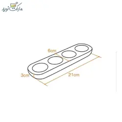 جا تخم مرغی 4 خانه مستطیلی چوبی