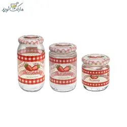 بانکه 3 پارچه طرح توت فرنگی هروین