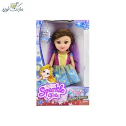 عروسک اسپارکل پرنسس برفی لباس سرخابی ۳۳ سانتی
