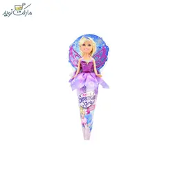 عروسک قيفی پرنسس برفی لباس بنفش اسپارکل