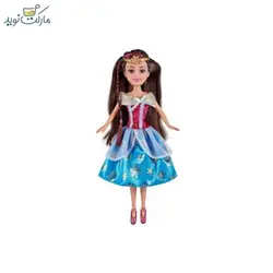 عروسک پرنسس برفی اسپارکل با لباس سرخابی