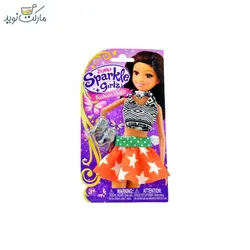 عروسک اسپارکل ۲۶ سانتی با دامن نارنجی