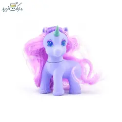 عروسک یونیکورن اسپارکل بنفش با مو صورتی