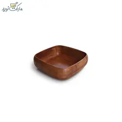 کاسه چوبی مربع لبه دار سایز ۱۸ تریتی