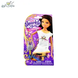 عروسک اسپارکل ۲۶ سانتی با پیراهن سفید