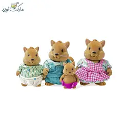 عروسک خانواده 4 نفری سنجاب های Bushytail Squirrel