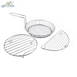 ماهیتابه وک 8 پارچه دسته قرمز
