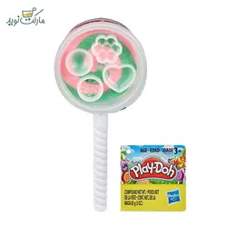 خمیر بازی آبنبات چوبی Play Doh – رنگ صورتی و سبز