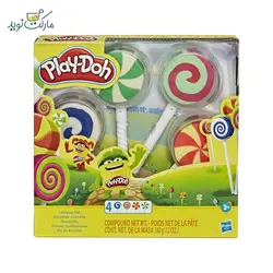 پک 4 تایی خمیر بازی آبنبات چوبی Play Doh