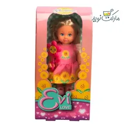 عروسک 12 سانتی Evi Love با لباس صورتی