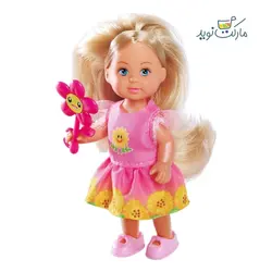 عروسک 12 سانتی Evi Love با لباس صورتی
